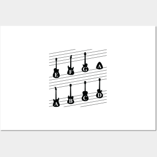 Alphabetic Musical Notes Posters and Art